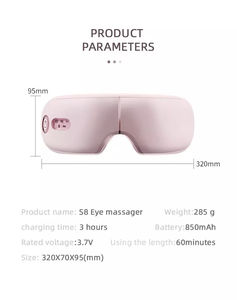 Portátil Smart Eye <span class=keywords><strong>Massager</strong></span> com Heat Compression Body Application Equipment para melhorar o sono e aliviar a fadiga ocular - Product Image 6