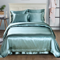 100% draps de literie en soie de mûrier draps de soie de mûrier ensemble de housse de couette