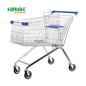 चीन कारखाने की कीमत 270l सुपरमार्केट शॉपिंग कार्ट 4 यूनिवर्सल पहियों और धातु के बहुमुखी और टिकाऊ ट्रॉली के साथ - Product Image 4