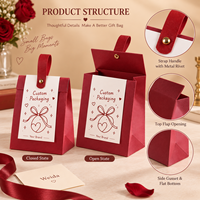 Bedruckte Papier-Geschenktüte mit Vordereinschlag, Oberer Tragegriff, Kleinproduktverpackung, Private Label