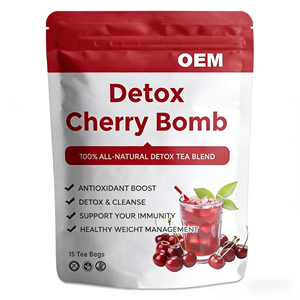 ชาสมุนไพร OEM Detox Cherry Bomb ชาเขียว เยอร์บา มาเต้ ผสมฮิบิสคัสและเชอร์รี่ ช่วยเสริมสารต้านอนุมูลอิสระ เสริมสร้างภูมิคุ้มกัน 100% จากธรรมชาติ บรรจุ 15 กล่อง - Product Image 1