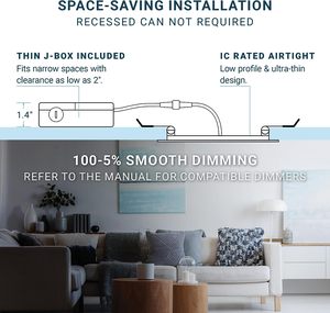 Lámpara LED Comercial Empotrada en el Techo, Iluminación Interior sin Marco, Alimentación por CA, Regulable, Aluminio Negro, Blanco Neutro 4100K - Product Image 1