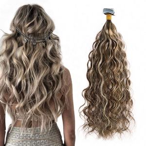 Wholesale 100% Virgin Remy Human <b>Hair</b> <b>Extensions</b> Natural Raw <b>Tape</b> <b>in</b> Full Cuticle High Quality <b>Ins</b> <b>Tape</b> <b>Extensions</b> - Product Image 3