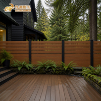 Panneau de clôture d'intimité WPC en composite imitation bois pour extérieur, jardin, patio, piscine – Vente en gros ODM