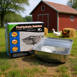 โถให้น้ำสแตนเลส ProHydrate ขนาด 1.5 แกลลอน สำหรับสุนัขและสัตว์ปีก - Product Image 2