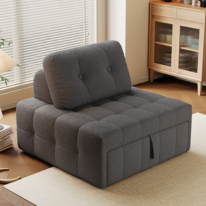 Moderno sofá <span class=keywords><strong>cama</strong></span> individual retráctil <span class=keywords><strong>Puff</strong></span> silla para pequeños apartamentos multifuncional de doble uso <span class=keywords><strong>plegable</strong></span> sala de estar Silla de tela - Product Image 4