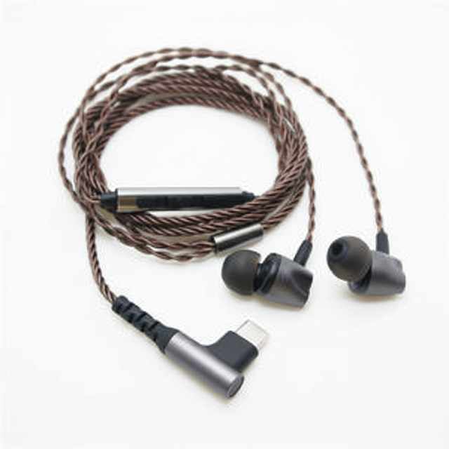 New Arrival In-Ear Wired Earphone Type-C Nylon Cable with Mic No Noise Cancellation for Mobile Phone China APL1232