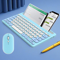 Ensemble clavier et souris ergonomique sans fil OEM 5.0 USB 78 touches étanche pour ordinateur portable/PC/tablette et usage bureautique/jeux