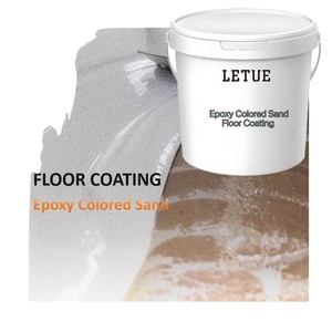 Peinture époxy marbrée, effet sable coloré, revêtement de sol époxy, peinture de sol autolissante pour écoles et musées - Product Image 1