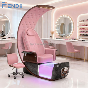 Cadeiras de <span class=keywords><strong>Pedicure</strong></span> Profissionais para Salão de Beleza com Spa Elétrico para os Pés e Massagem, Encosto Alto Ajustável - Product Image 2