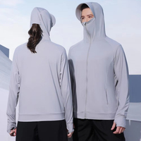 Vêtements de protection solaire unisexes fournis par l'usine, veste en nylon et élasthanne, haute extensibilité, vêtements de sport d'extérieur, personnalisation OEM ODM