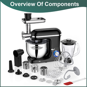 Landwee 1500W 5-en-1 Mélangeur de nourriture électrique Aide à la cuisine à domicile avec bols mélangeurs en acier inoxydable 6L <span class=keywords><strong>7L</strong></span> 8L Stand OEM/ODM - Product Image 3