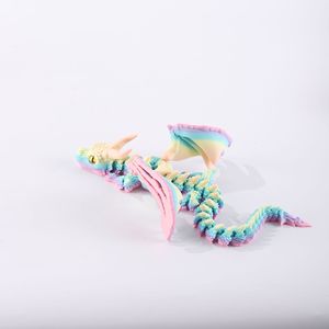 Jouet en plastique imprimé en 3D, dragon volant à double cornes, personnalisé en usine, OEM, avec ailes d'animaux simulées, pour cadeau d'anniversaire - Product Image 5