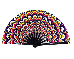 Abanico Plegable de Bambú Grande Personalizado a Precio de Fábrica, 33 cm, Diseño Pintado Ecológico para Uso en Discotecas - Product Image 2