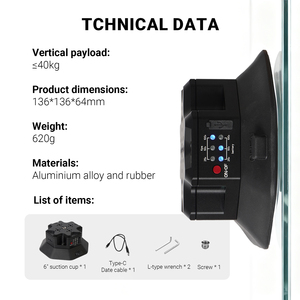 YUANYUJINGMI Ventosa Eléctrica Portátil Profesional de 6 Pulgadas con Bomba Automática, Compatible con <span class=keywords><strong>Insta360</strong></span> Ace Pro, Pocket 3, <span class=keywords><strong>iPhone</strong></span> 15 - Product Image 5