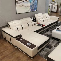 Modernes billiges Smart Sofa L-Form Weiß Luxus Leder Ecke Schnitts ofa Set Möbel Wohnzimmer Hotel