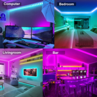 Bande LED COB de haute qualité 5V 320LED/m CE RoHS IP20 Flexible pour une installation facile sur des surfaces incurvées Bande lumineuse LED flexible