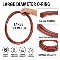 Hochpräzise Maßgefertigte Großdurchmesser Lebensmittelgeeignete Silikon O-Ring Dichtung Hochtemperaturbeständiger Farbiger Gummiring