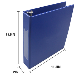 Classeur à anneaux en cuir personnalisé en gros, en PVC plastique, avec anneaux en D de 1, 2 et 3 pouces et anneaux ronds, format A3 A4, avec logo - Product Image 4