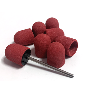 Prix de gros outils de pédicure manucure pédicure foret à ongles bouchons de ponçage rouges - Product Image 1
