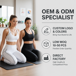 Ensembles de yoga sans couture blancs et noirs de qualité supérieure pour femmes avec détails de passepoil contrastant, soutien-gorge de sport à col en V et leggings sculptants taille haute - Product Image 5