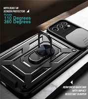 Prix usine couverture de téléphone portable coulissante dure 3 en 1 coque de téléphone antichoc hybride PC TPU avec béquille pour étui ZTE Blade V70 Max