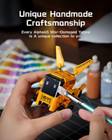 Pengisi Daya Cepat GravaStar Alpha65 GaN 65W USB C Desain Robot Mecha 3-Port 2C+1A Adaptor Daya untuk MacBook iPhone iPad