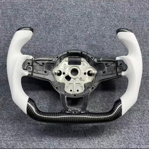 พวงมาลัย LED สำหรับ Volkswagen VW Golf 6 GTI <span class=keywords><strong>MK</strong></span> 6 <span class=keywords><strong>Mk</strong></span> 7 R POLO Passat กอล์ฟ7 7.<span class=keywords><strong>5</strong></span> R พวงมาลัยรถยนต์คาร์บอนไฟเบอร์ - Product Image 1