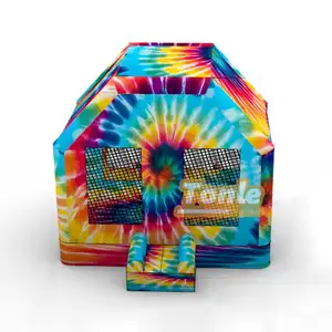 new design inflatable tie dye bounce house for sale