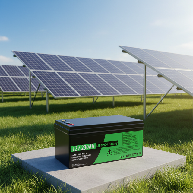 Solar Energy Storage LiFePO4 12V 230Ah Deep Cycle Battery Pack 8000 Cycles Home Backup Power
