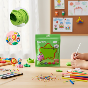 Bolsa de papel de aluminio verde flexible seca al aire de 60g, arcilla espacial para juegos creativos y manualidades - Product Image 3