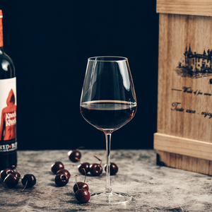 Ensemble de 6 verres à vin en cristal sans plomb à fond plat moderne, gobelets à vin rouge coniques avec boîte cadeau - Product Image 3