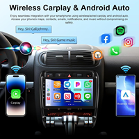 Pour Porsche Cayenne 2002-2010, autoradio Android 9 pouces, navigation GPS, WIFI 4G, Carplay sans fil, lecteur vidéo