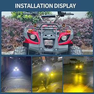 Phare de moto LED avec moteur Angel Eye Lumière auxiliaire 20W Super Bright Spotlight Fog Light Bicycle Lamp Accessories - Product Image 2