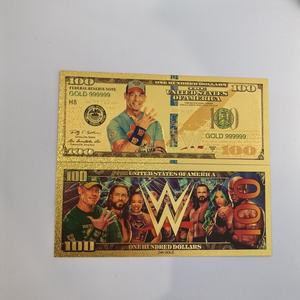Benutzer definierte kostenlose Versand Fans Geschenks ammlung US Star Kunststoff Goldfolie überzogene Banknote 100 Dollar Banknote - Product Image 4