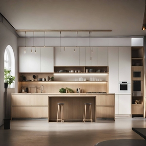 Nhà bếp sẵn sàng để lắp ráp tủ PVC Modular đồ nội thất nhà bếp bằng gỗ mỹ tủ bếp bộ hoàn chỉnh - Product Image 4