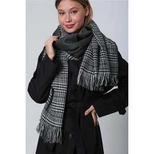 ผ้าพันคอลายสก็อตสีแอนทราไซต์ รุ่น SAL1212 ดีไซน์ทันสมัยเพื่อความสบายและอบอุ่น ผ้าพันคอและผ้าคลุมไหล่สไตล์ชาติพันธุ์ - Product Image 1