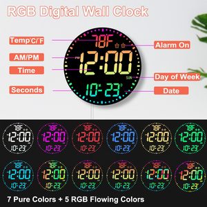 Changing <b>Wall</b> <b>Clock</b> Modern Large Numbers with Remote <b>Control</b> for Living Room Bedroom Home Decor Gift - Product Image 5