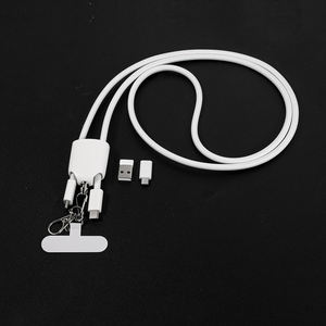 Ide baru 4 dalam 1lanyard kabel pengisi daya USB massal kabel USB C iklan & hadiah promosi untuk grosir. - Product Image 5