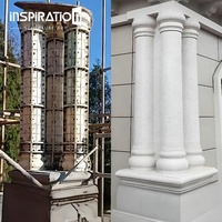 Décoration Pilier en Béton Coulée Colonne Romaine ABS Ciment Bâtiment Maison Décoratif En Plastique Post Préfabriqué Constructiin Formes