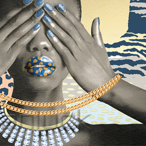 Cuadro en Lienzo de Moda <span class=keywords><strong>con</strong></span> Diseño de Mujer Africana Moderna, Arte de Pared <span class=keywords><strong>con</strong></span> la Frase 'Cierra <span class=keywords><strong>los</strong></span> <span class=keywords><strong>Ojos</strong></span>' - Product Image 2