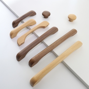 キッチンキャビネットハンドル引き出し無垢材家具木製ドア引き出しノブ食器棚ハンドル家具装飾引き - Product Image 1