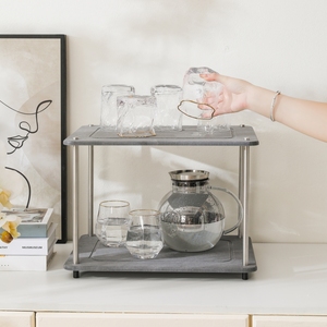 Tapete Absorbente de Agua para Secar Platos, Organizador de Fregadero de 2 Niveles, Escurridor de Platos de Diatomita para Encimera, Escurridor de Vasos - Product Image 4