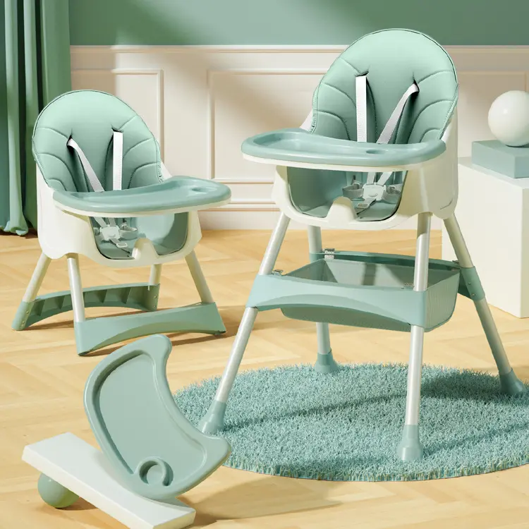 Plastic Multifunction Baby Feeding High Chair kid's Dining Chairs Folding China Manufacturer for children food eating OEM