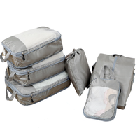 Juego de 6 Bolsas Organizadoras de Maletas, Cubos de Compresión para Empacar, Accesorios de Viaje, Organizadores de Empaque Expandibles