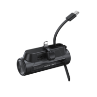 Cargador Portátil USB Integrado para iPhone Mini, Batería Externa de Alta Capacidad 5000mAh con Conector de Carga