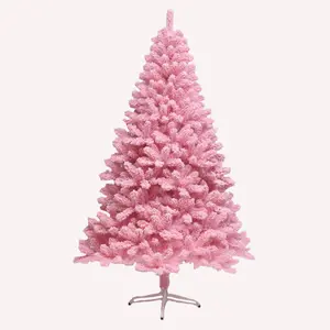 YIWU Shuangyuan-decoración navideña de árbol rosa con flocado, decoración del hogar de PVC + Pino, gran oferta, 2023