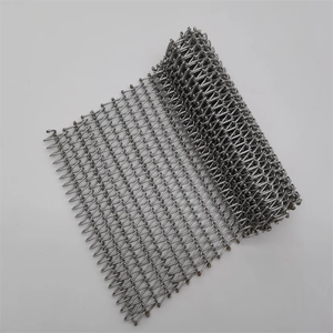 Cinta transportadora industrial resistente a altas temperaturas, malla de eslabones de cadena resistente, placa de acero inoxidable tejida de alto nivel - Product Image 5