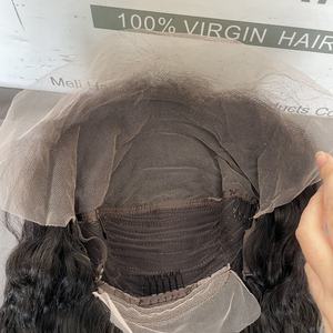 Peluca frontal completa rizada birmana 13x6, pelucas de cabello humano con encaje frontal suizo de onda de agua, unidad HD transparente 13x6 para mujeres afroamericanas - Product Image 3