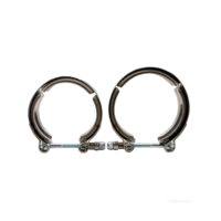Colliers de serrage rapides pour tuyau d'échappement en forme de V avec bande en V en acier inoxydable galvanisé SS 304 pour turbo